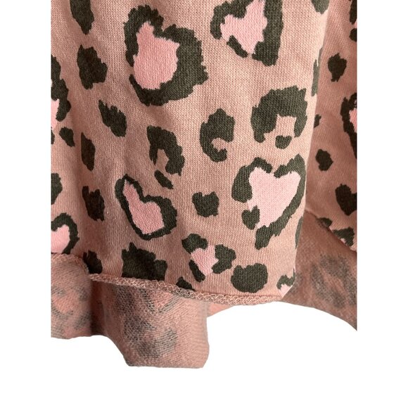 Mighty Fine Leopard Print Sweatshirt Pink Animal Print Pullover Women’s XS - Picture 5 of 9